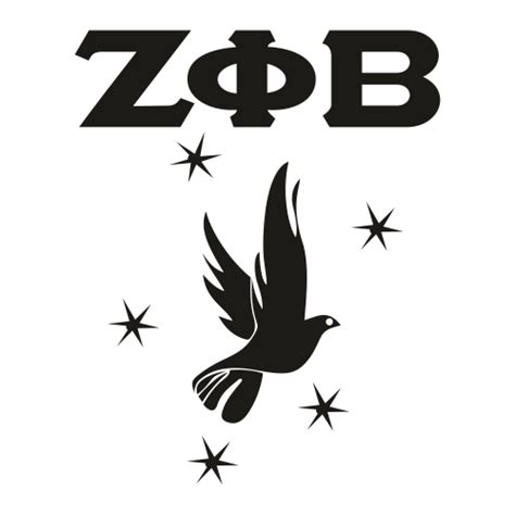 Zeta Phi Beta Sorority Dove Logo Svg