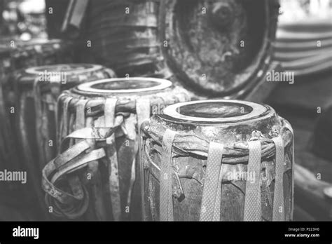 black and white local drums Stock Photo - Alamy