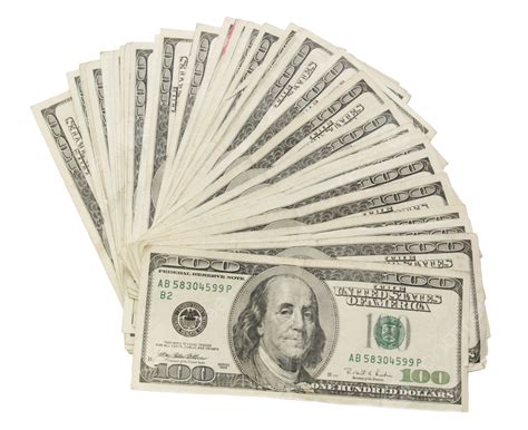 100 Dollar Bills Fanned Money Economy Benjamins Financial Png