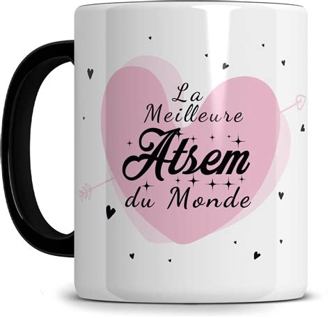 G N Rique Mug Meilleure Atsem Du Monde Cadeau Femme No L Anniversaire