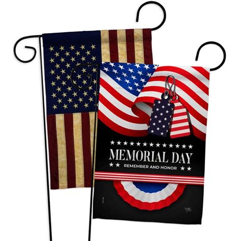 Breeze Decor Remember Memorial Day Garden Flags Pack Patriotic Yard