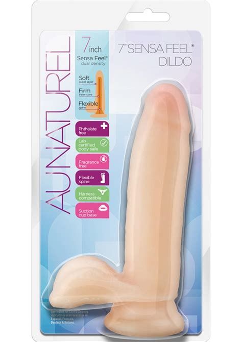 Au Naturel Sensa Feel Realistic Dildo With Balls Beige 7 Inch From