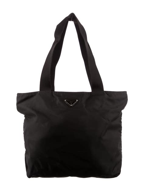 Prada Vintage Tessuto City Tote Black Totes Handbags Pra725136