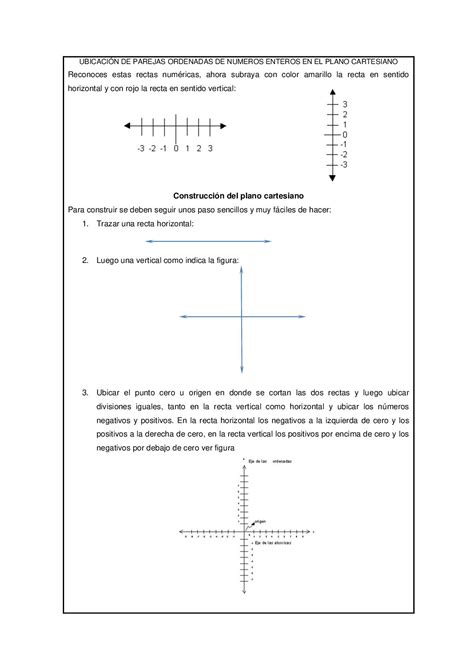 Calaméo Ubicacion De Parejas Ordenadas De Números Enteros En El Plano