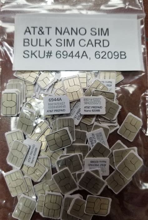 At T Nano Ff Sim Card Gsm G Lte New Genuine Prepaid Gophone Loose