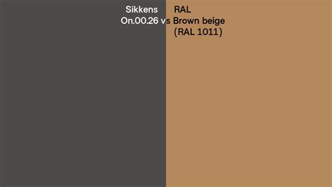 Sikkens On Vs Ral Brown Beige Ral Side By Side Comparison