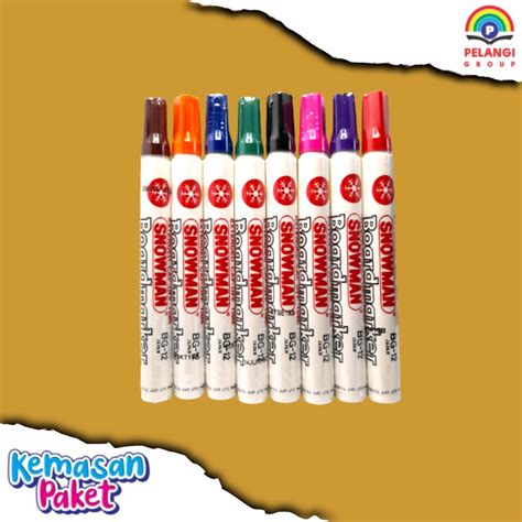 Jual Spidol Whiteboard Bg 12 Japan Snowman Warna Warni Coklat Hijau