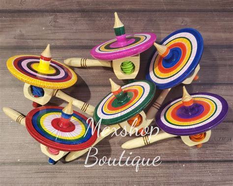 Wooden Spinning Top Churumbela Mexican Toy Handmade Toy Handcrafted