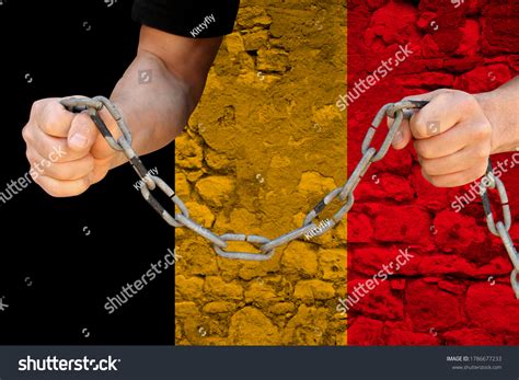 Male Hands Break Iron Chain Symbol Stock Photo 1786677233 Shutterstock