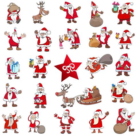 Christmas cartoon characters big set 1417717 Vector Art at Vecteezy