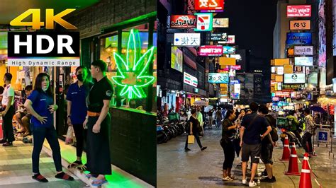 4k Hdr Nightlife Patpong And Silom Road Walking Tour Bangkok