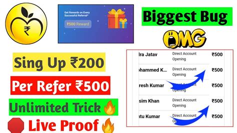 New Refer And Earn App Per Refer 500 500 Unlimited Loot