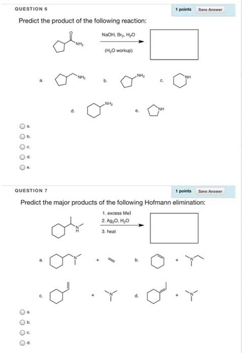 Oneclass Question 6 1 Points Save Answer Predict The Product Of The