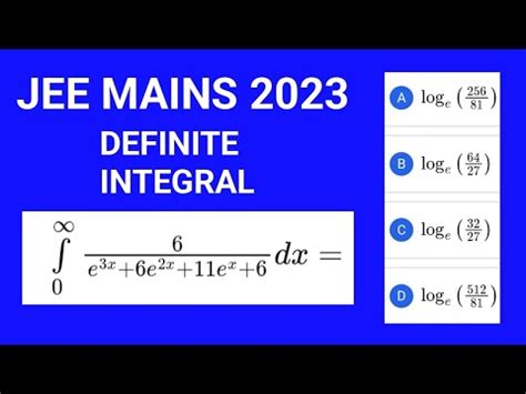 JEE MAINS DEFINITE INTEGRAL 2023 YouTube