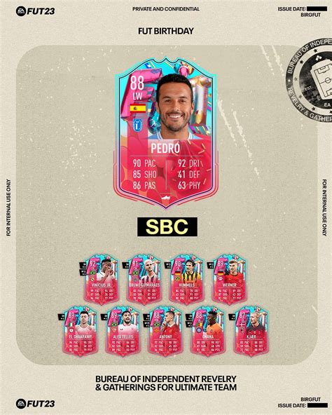 Fifa 23 Sbc Pedro Fut Birthday Svelata La Carta Speciale Dello