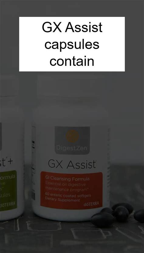 GX Assist capsules benefits and uses [Video] | Essential oil uses ...
