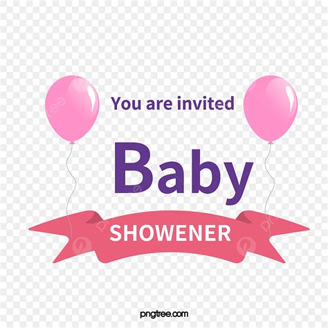 Baby Shower Vector Png Mano Pink Globo Png Y Psd Para Descargar