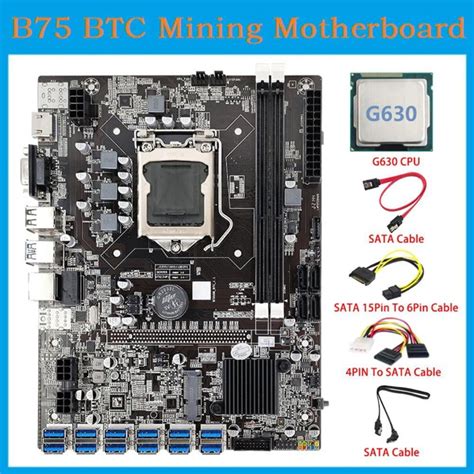 FOR B75 ETH Mining Motherboard 12 PCIE To USB LGA1155 DDR3 SATA 15Pin