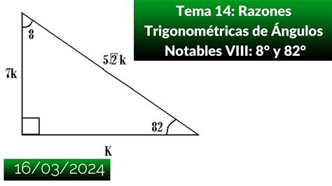 Tema 14 Razones Trigonométricas de 8 y 82 Mes de Marzo PROYECTO