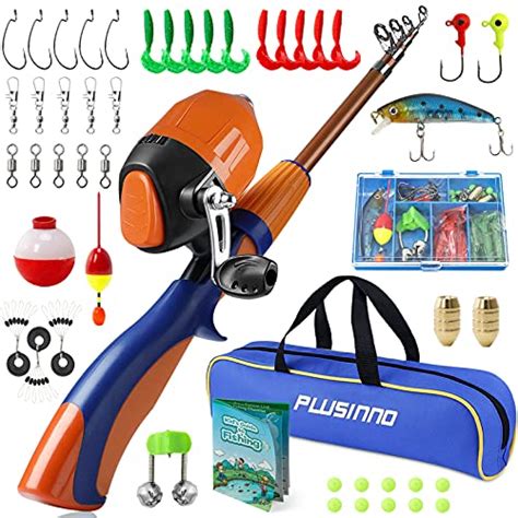 Plusinno Canne P Che T Lescopique Portable Et Moulinet Pour Enfants