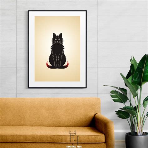 Minimalistische Katzen Malerei Druckbare Katzen Kunst F R Sammlung