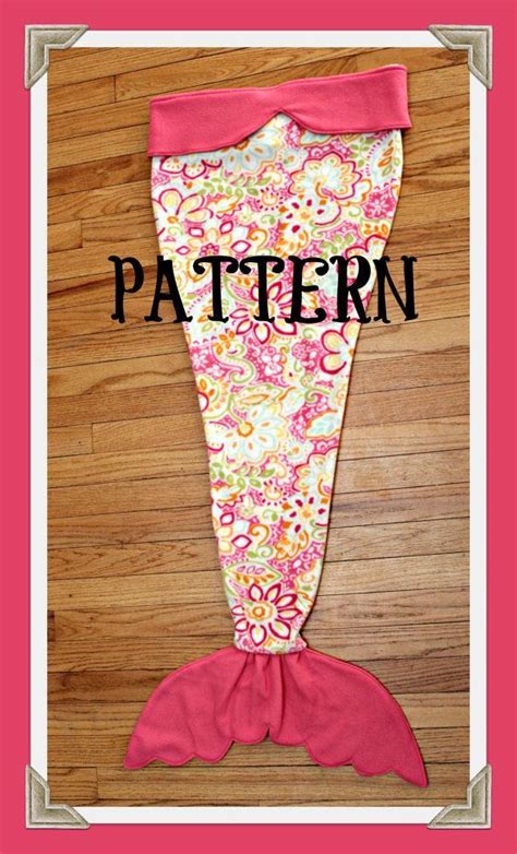 Pdf Tutorial Pattern Mermaid Tail Blanket Fleece Sewing Pattern Sewing Fleece