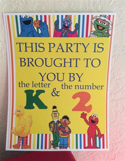 Sesame Street Greeting Sign Personalised Sesame Street Boygirl