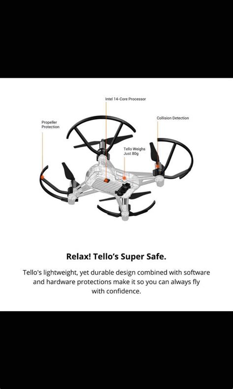 Dji Tello Mini Educational Drone Hd Camera And Vr Photography