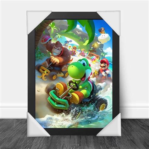 Quadro Decorativo A Super Mario Kart Elo Produtos Especiais