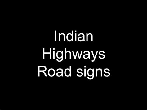 Indian Highways Road signs