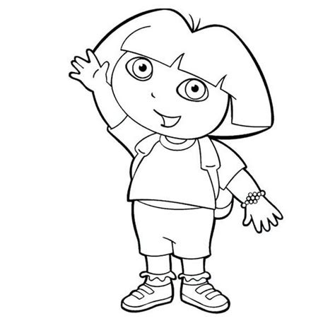 Dora Greeting to Us in Dora the Explorer Coloring Page - NetArt ...