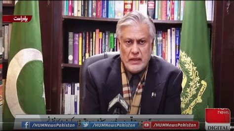 Live Finance Minister Ishaq Dar Media Talk Hum News 31st Dec 2022