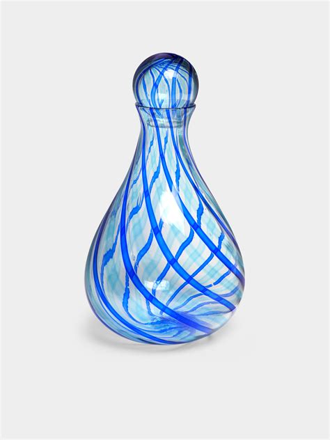 Mouth Blown Striped Decanter By Emsie Sharp Abask Uk