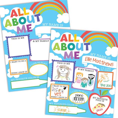 Colorful Read All About Me Posters For Elementary School Posters