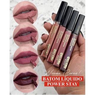 Batom Líquido Power Stay Matte Nude Cacau 16hs Avon Shopee Brasil