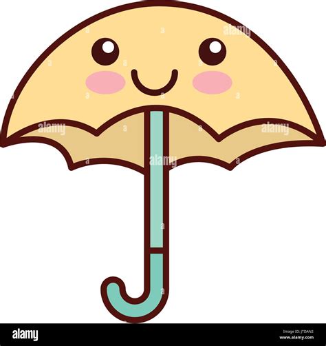 Cute Umbrella Kawaii Character Stock Vector Image Art Alamy