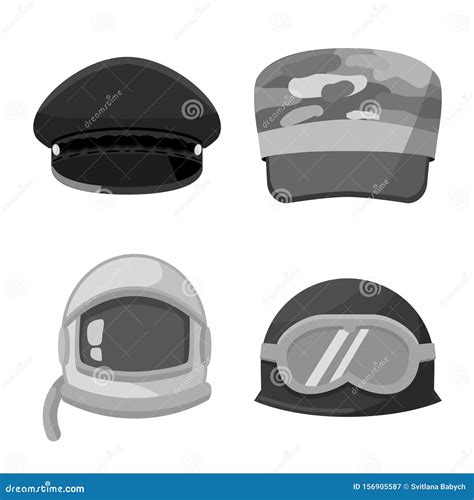 Vector Illustration Of Headgear And Modern Icon Set Of Headgear And