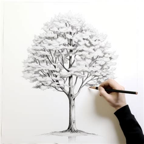 Premium Photo | Delicate Shading A Realistic Tree Drawing By Yukimasa Ida