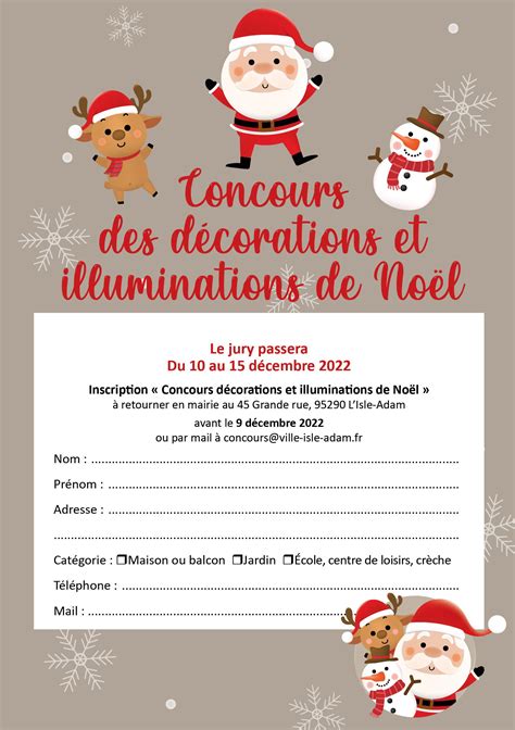 Concours des décorations de Noël 2022 L Isle Adam