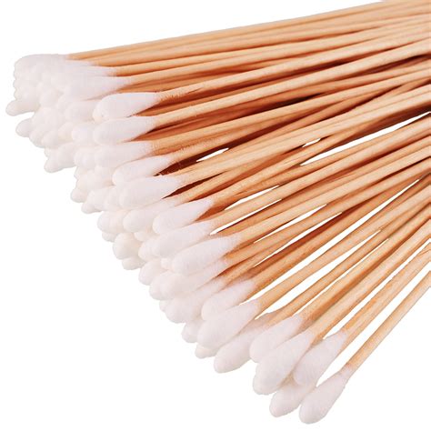 200 Pcs Disposable Health Cotton Swab Q Tip Swabs Stick 6 Long Wood