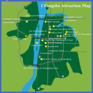 Changsha Map Tourist Attractions - ToursMaps.com