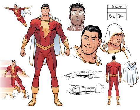 Artwork Shazam Captain Marvel Character Sheet By Doc Shaner R