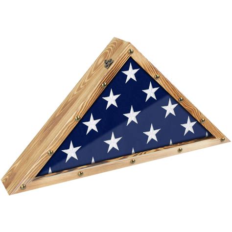 Rustic Wood Military Flag Display Case (5' x 9.5' Folded Flag) – J ...