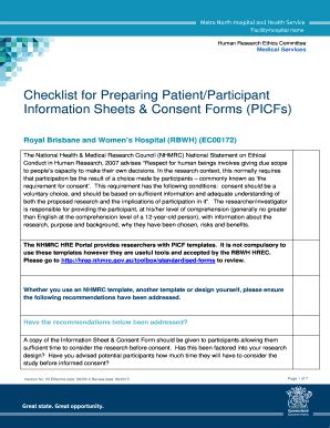 Fillable Online Health Qld Gov Information Sheet And Consent Form