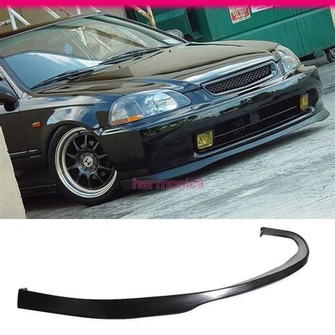 Fit 99 00 Honda Civic Ek Sir Si R Front Bumper Lip Spoiler Bodykit Pu Ebay