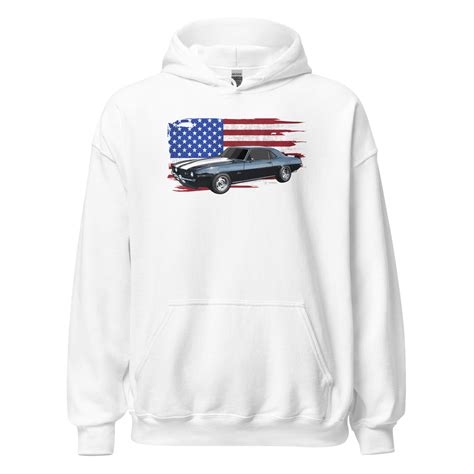 69 Camaro Hoodie With American Flag Background From Aggressive Thread