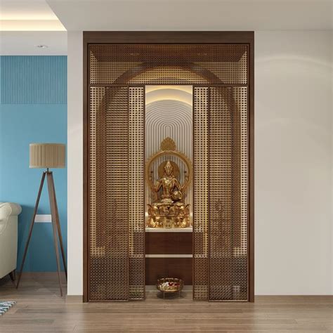 Contemporary Pooja Room Design With Traditional Interiors Livspace