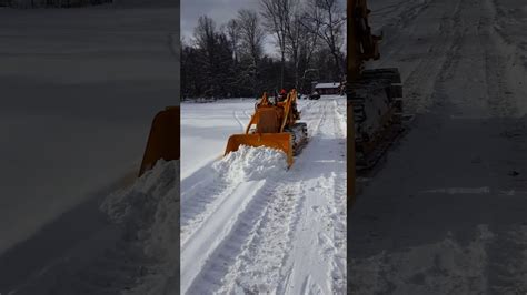 John Deere 420 Crawler Snow Removal Youtube