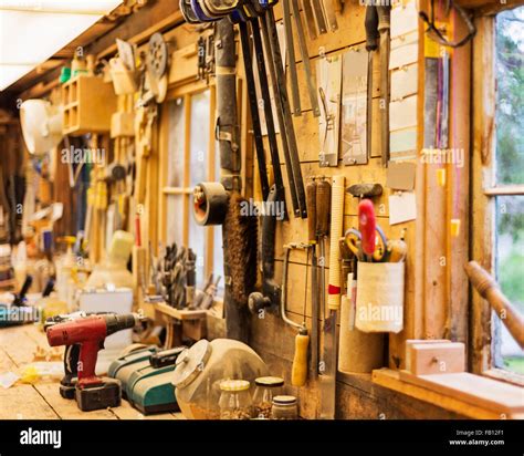 Interior of carpentry workshop hi-res stock photography and images - Alamy