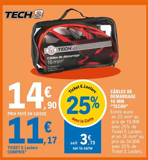 Promo C Bles De D Marrage Mm Tech Chez E Leclerc Icatalogue Fr